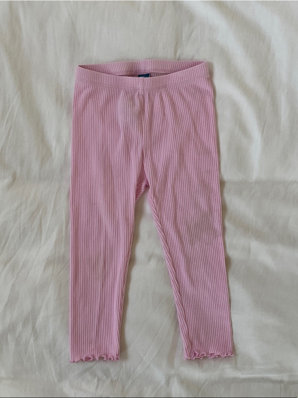 Old Navy Light Pink Ribbed Kids Leggings